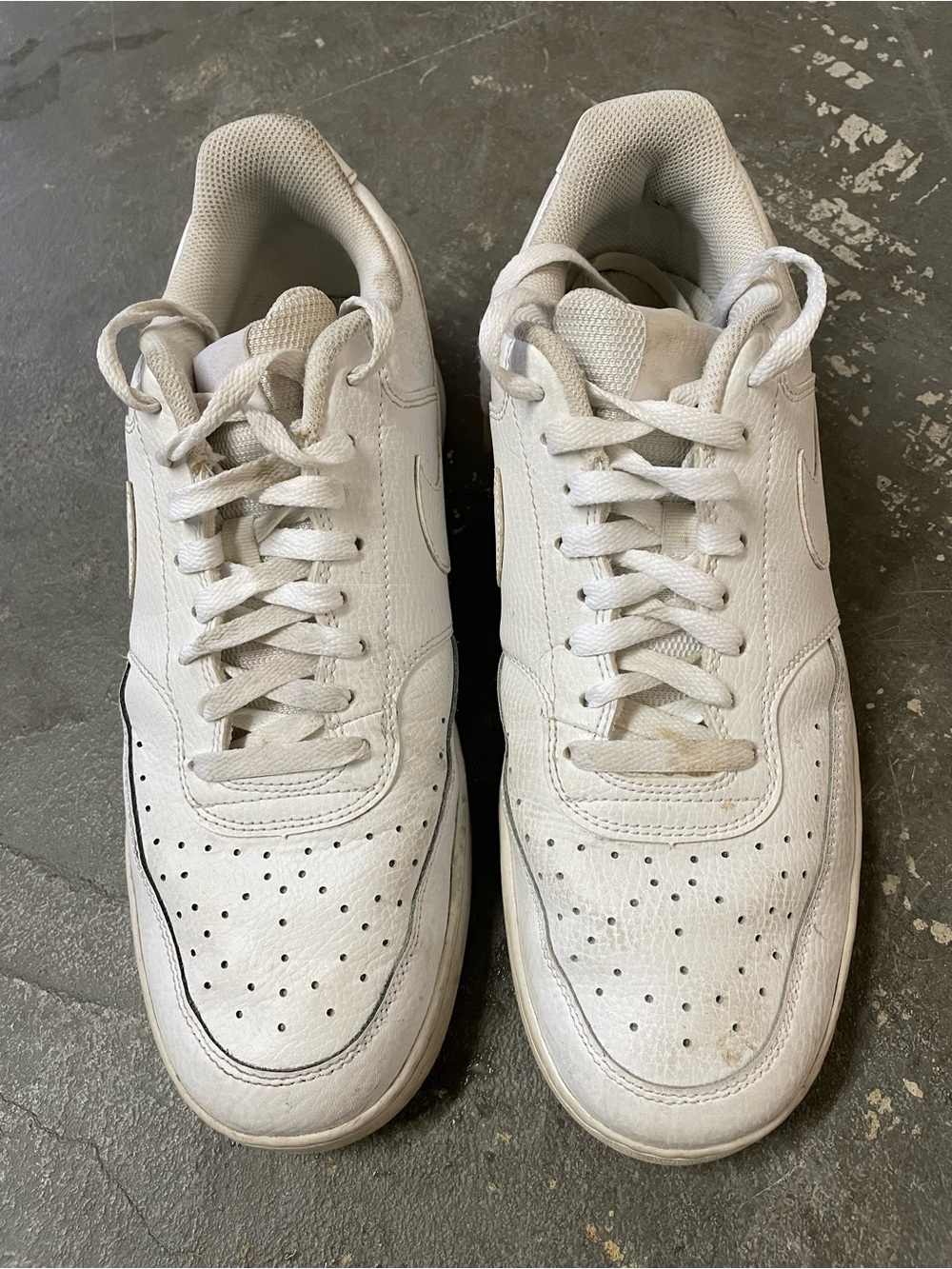 Nike court vision low triple white mens 11.5 AF1